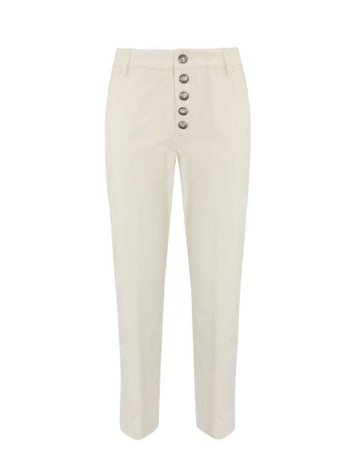 Pantalone Nima a costine bianco DONDUP | DP576 VS0031D XXX017